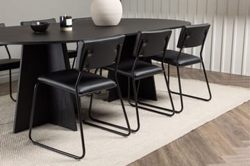 Bootcut Matgrupp 230 cm Rektangulär med 6 Kenth Stolar - Svart - Products - Möbler - Bord & matgrupp - Matgrupp