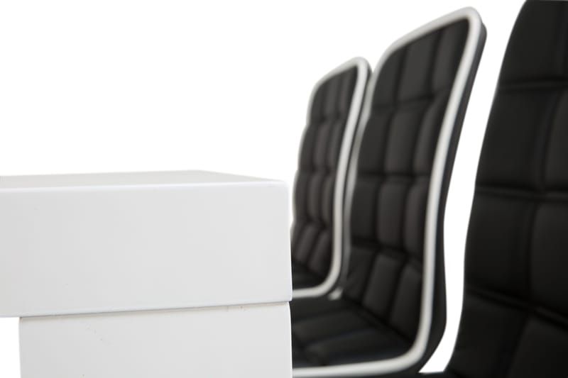 Cibus Matgrupp med 6 st Frida Stolar - Vit/Svart - Products - Möbler - Bord & matgrupp - Matgrupp