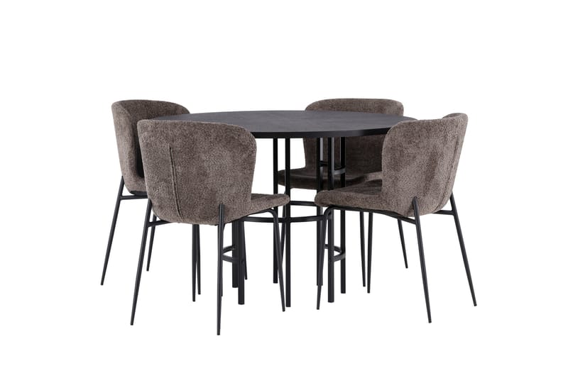 Copenhagen Matgrupp 115 cm Rund med 4 Modesto stolar - Beige - Products - Möbler - Bord & matgrupp - Matgrupp