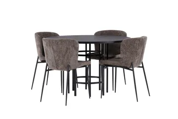 Copenhagen Matgrupp 115 cm Rund med 4 Modesto stolar - Beige - Products - Möbler - Bord & matgrupp - Matgrupp
