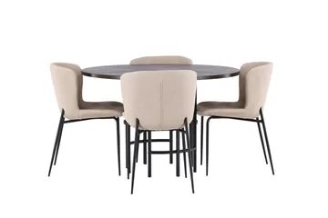 Copenhagen Matgrupp 115 cm Rund med 4 Modesto stolar - Mörkgrå - Products - Möbler - Bord & matgrupp - Matgrupp