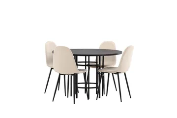 Copenhagen Matgrupp 115 cm Rund med 4 Polar stolar - Beige - Products - Möbler - Bord & matgrupp - Matgrupp