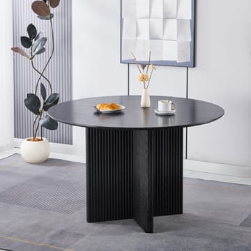 Crossby runt matbord Ø120 cm - Svartbetsad ek - Svartbetsad ek - Products - Möbler - Bord & matgrupp - Matbord & köksbord