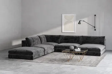 Crystal Soffbord 80 cm - Rökfärgat glas/Mässing - Products - Möbler - Bord & matgrupp - Soffbord