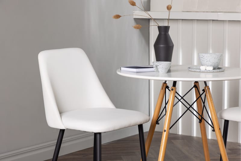 Danburi Matgrupp 60 cm Rund med 2 Night stolar - Vit - Products - Möbler - Bord & matgrupp - Matgrupp