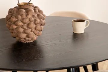 Dipp Matgrupp 115 cm Rund med 4 Velvet stolar - Beige - Products - Möbler - Bord & matgrupp - Matgrupp