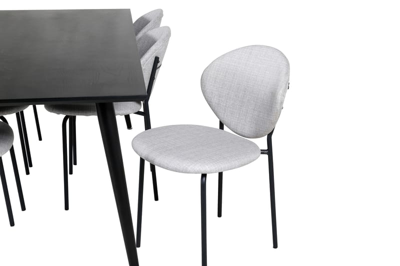 Dipp Matgrupp 180 cm Rektangulär med 6 Vault stolar - Svart - Products - Möbler - Bord & matgrupp - Matgrupp