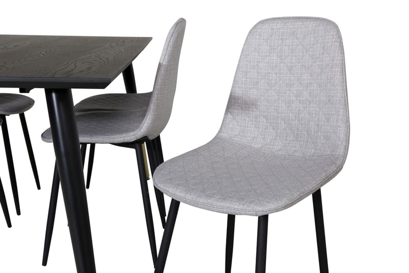 Dipp Matgrupp 180 cm Rektangulär med 6 Polar stolar - Svart/Guld - Products - Möbler - Bord & matgrupp - Matgrupp