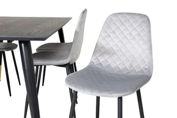 Dipp Matgrupp 180 cm Rektangulär med 6 Polar stolar - Svart/Guld - Products - Möbler - Bord & matgrupp - Matgrupp