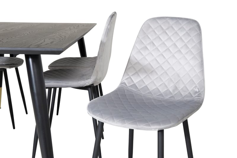 Dipp Matgrupp 180 cm Rektangulär med 6 Polar stolar - Svart/Guld - Products - Möbler - Bord & matgrupp - Matgrupp