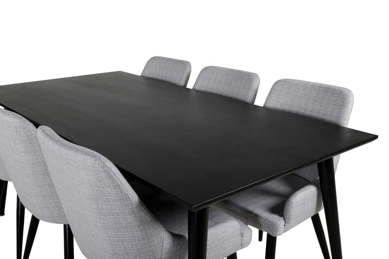 Dipp Matgrupp 180 cm Rektangulär med 6 Plaza stolar - Svart - Products - Möbler - Bord & matgrupp - Matgrupp