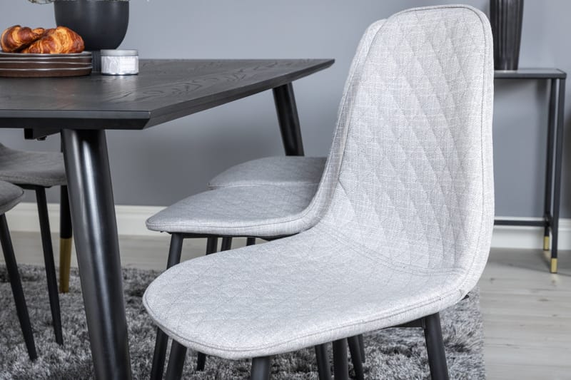 Dipp Matgrupp 180 cm Rektangulär med 6 Polar stolar - Svart/Guld - Products - Möbler - Bord & matgrupp - Matgrupp