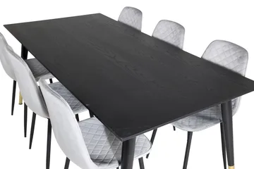 Dipp Matgrupp 180 cm Rektangulär med 6 Polar stolar - Svart/Guld - Products - Möbler - Bord & matgrupp - Matgrupp