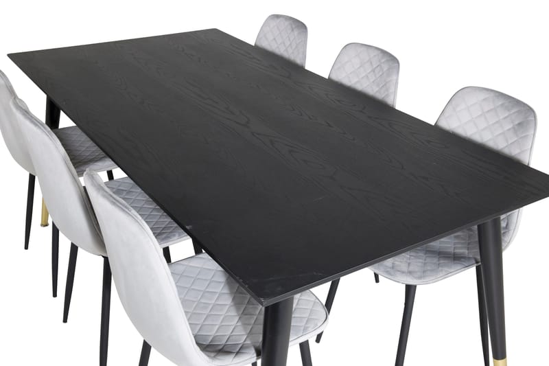 Dipp Matgrupp 180 cm Rektangulär med 6 Polar stolar - Svart/Guld - Products - Möbler - Bord & matgrupp - Matgrupp