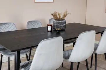 Dipp Matgrupp 180 cm Rektangulär med 6 Polar stolar - Svart/Guld - Products - Möbler - Bord & matgrupp - Matgrupp