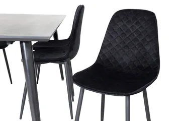 Dipp Matgrupp 180 cm Rektangulär med 6 Polar stolar - Svart - Products - Möbler - Bord & matgrupp - Matgrupp
