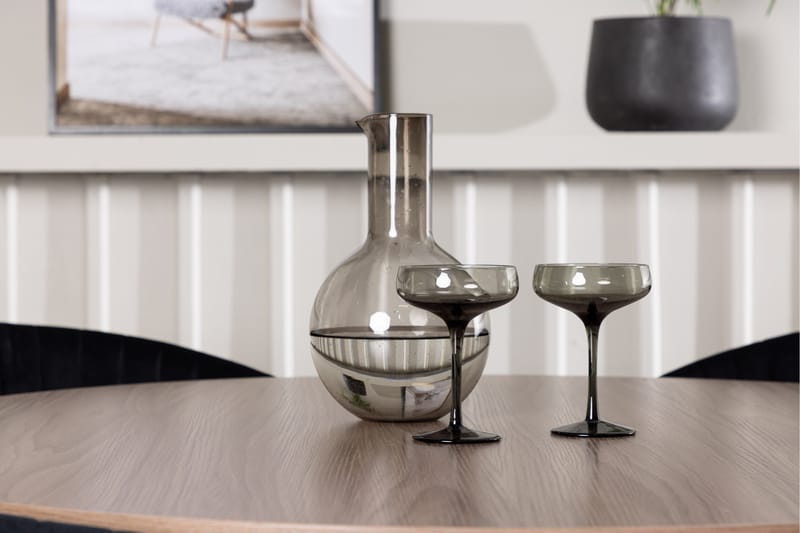 Durango Matgrupp 120 cm Rund med 4 Selma Stolar - Valnöt - Products - Möbler - Bord & matgrupp - Matgrupp