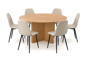 Beige/Metallben Svart - Mörkbrun