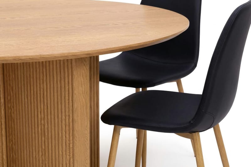 Edda Matgrupp runt 150 cm Ek med 6 Nibe Matstolar - Ek - Products - Möbler - Bord & matgrupp - Matgrupp