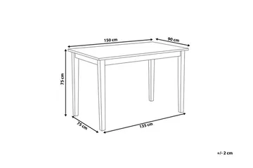 Georgia Matbord 150 cm - Svart - Products - Möbler - Bord & matgrupp - Matbord & köksbord