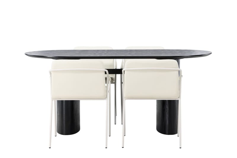 Isolde Matgrupp 180 cm Oval med 4 Tvista stolar - Beige - Products - Möbler - Bord & matgrupp - Matgrupp