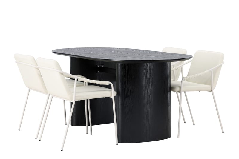 Isolde Matgrupp 180 cm Oval med 4 Tvista stolar - Beige - Products - Möbler - Bord & matgrupp - Matgrupp