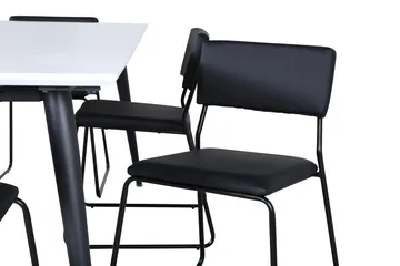 Jimmy Matgrupp 195 cm Rektangulär med 6 Kenth Stolar - Svart - Products - Möbler - Bord & matgrupp - Matgrupp