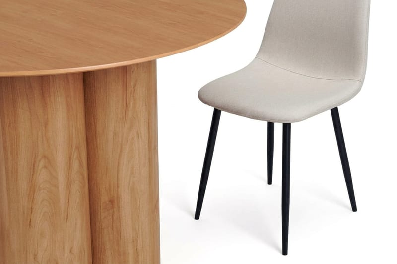 Juno Matgrupp runt 110 cm Ek med 4 Nibe Matstolar - Ek - Products - Möbler - Bord & matgrupp - Matgrupp