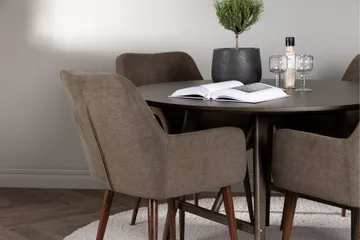 Kaseidon Matgrupp 100 cm Rund med 4 Tomorrow stolar - Brun - Products - Möbler - Bord & matgrupp - Matgrupp