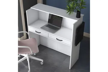 Naruto Skrivbord 110 cm - Marmor/Vit - Products - Möbler - Bord & matgrupp - Kontorsbord - Datorbord