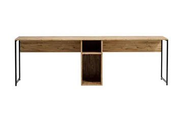 Pellafol Skrivbord 140 cm med Förvaring Hyllor - Natur/Svart - Products - Möbler - Bord & matgrupp - Kontorsbord - Datorbord