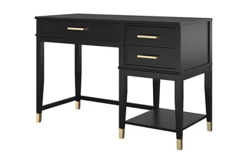 Westerleigh Skrivbord 116 cm Höj- och sänkbar 3 Lådor Svart - CosmoLiving - Products - Möbler - Bord & matgrupp - Kontorsbord - Skrivbord