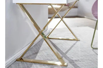 Willowdale Skrivbord 118 cm med Förvaring 2 Lådor - Vit/Guld - Products - Möbler - Bord & matgrupp - Kontorsbord - Datorbord