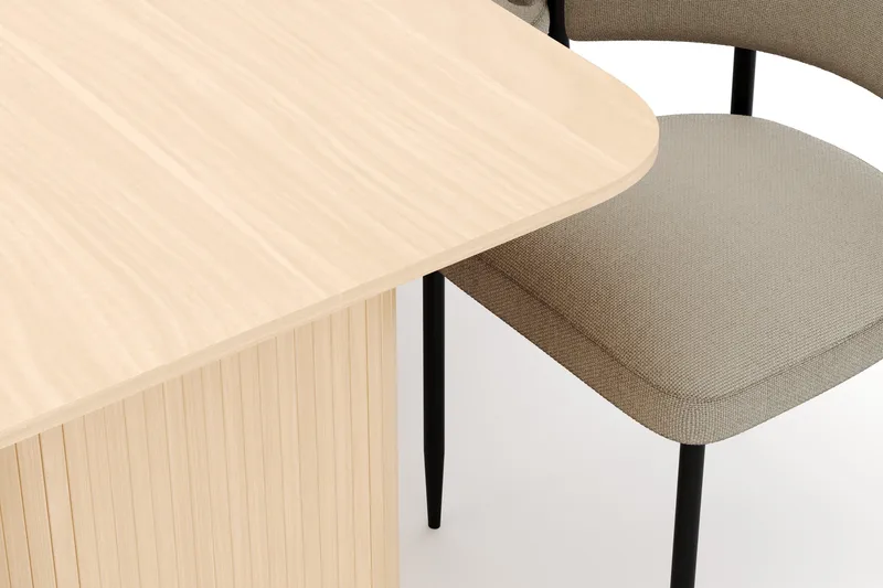 Kopparbo Matbord 180-240 cm Förlängningsbart med 6 Sawako Stolar - Vit - Products - Möbler - Bord & matgrupp - Matgrupp