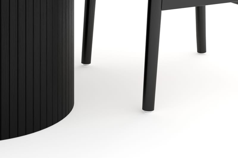 Kopparbo Matgrupp 106 cm Rund med 4 Dastoori Matstol - 2220067-4,2229318-1 - Svart - Products - Möbler - Bord & matgrupp - Matgrupp