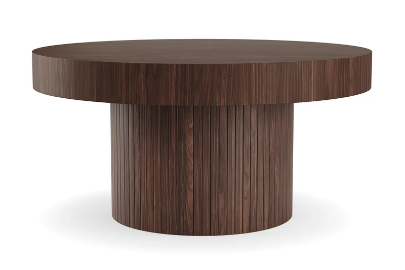 Kopparbo Runt Soffbord 90 cm, Valnöt / Trä / Mörkbrunt