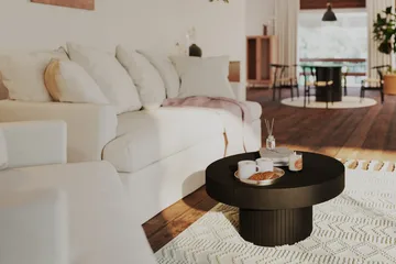 Kopparbo Soffbord 75 cm Runt Svart - Svart trä - Products - Möbler - Bord & matgrupp - Soffbord