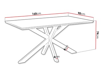 Kovrel Matbord 160 cm Rektangulär - Svart - Products - Möbler - Bord & matgrupp - Matbord & köksbord