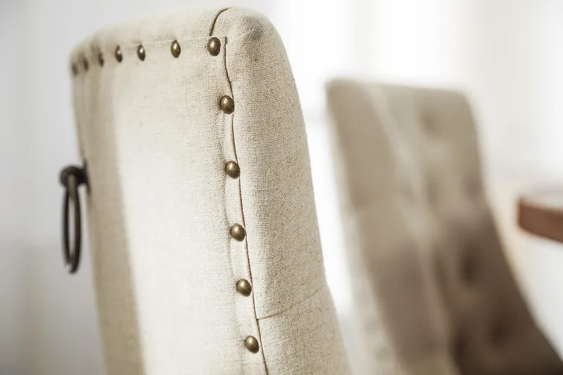 Lyon Matgrupp Ø150 cm Rund med 6 st Viktoria Stolar - Vintage Natur / Vit / Beige - Products - Möbler - Bord & matgrupp - Matgrupp