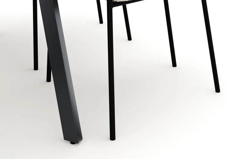 Marcelen Matbord Förlängningsbart med 4 Gemmiano Stolar - Brun - Products - Möbler - Bord & matgrupp - Matgrupp