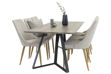 Marina Matgrupp 180 cm Rektangulär med 6 Leone stolar - Svart - Products - Möbler - Bord & matgrupp - Matgrupp