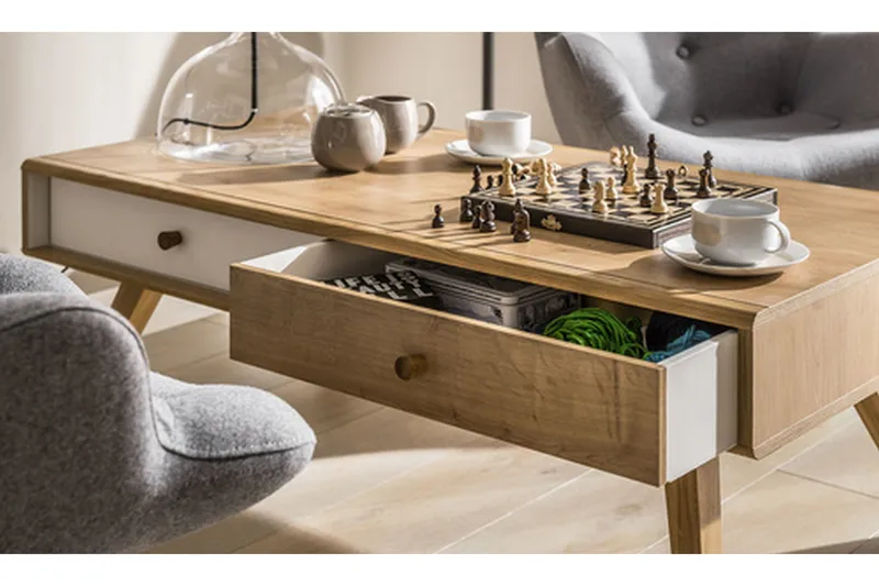 Nature Låda till soffbord Vit, VOX