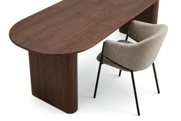 Noira Matgrupp förlängningsbart 220-320 cm Valnöt med 6 Filip Matstolar - Valnöt - Products - Möbler - Bord & matgrupp - Matgrupp