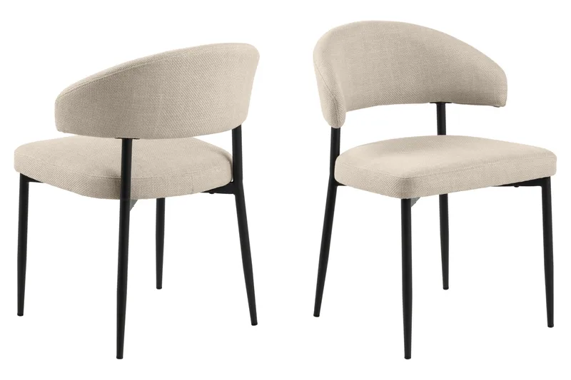 Noira Ovalt Matbord 220 cm med 6 Sawako Stolar - Brun - Products - Möbler - Bord & matgrupp - Matgrupp