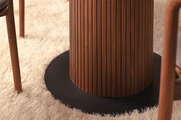 Noira Runt Litet Matbord Valnöt 120 cm - Brun / Ribbad - Products - Möbler - Bord & matgrupp - Matbord & köksbord