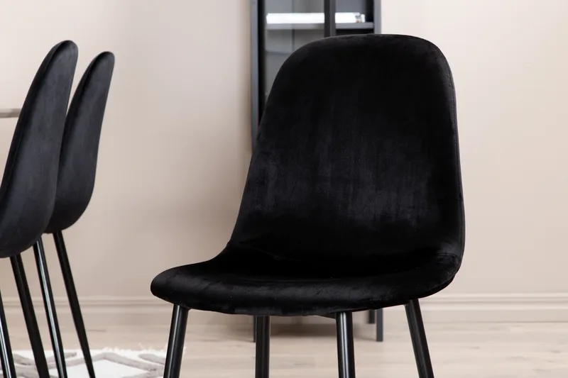 Penny Matgrupp 190 cm inkl 6 Pontus Stolar - Grå/Svart - Products - Möbler - Bord & matgrupp - Matgrupp