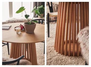 Peyra Matbord 120  cm Runt Ek - Natur - Products - Möbler - Bord & matgrupp - Matbord & köksbord