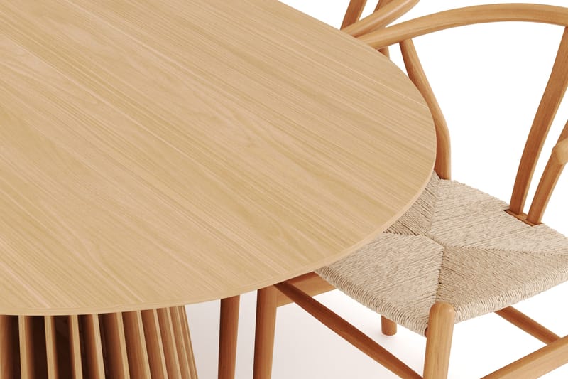 Peyra Matgrupp 200 cm Ovalt Ek med 6 Dastoori Matstol - 2220068-6,1893461-1 - Natur - Products - Möbler - Bord & matgrupp - Matgrupp