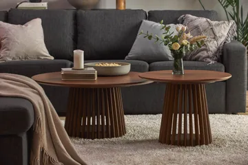 Peyra Soffbord 60 cm Runt - Valnöt - Products - Möbler - Bord & matgrupp - Soffbord