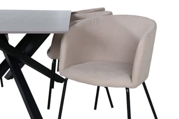 Piazza Matgrupp 180 cm Rektangulär med 6 Berit stolar - Beige - Products - Möbler - Bord & matgrupp - Matgrupp